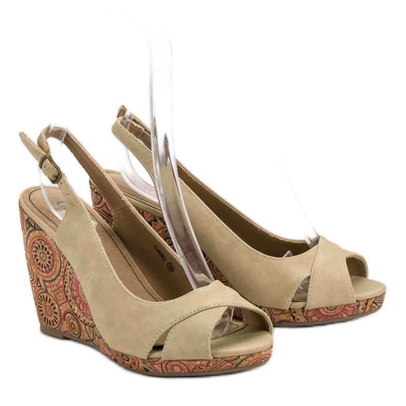 Corina Sandale Ethno la modă maro 2