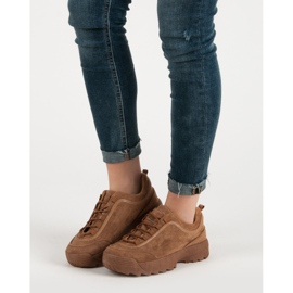 Adidași din piele camelă maro 1 Adidași din piele camelă maro 1