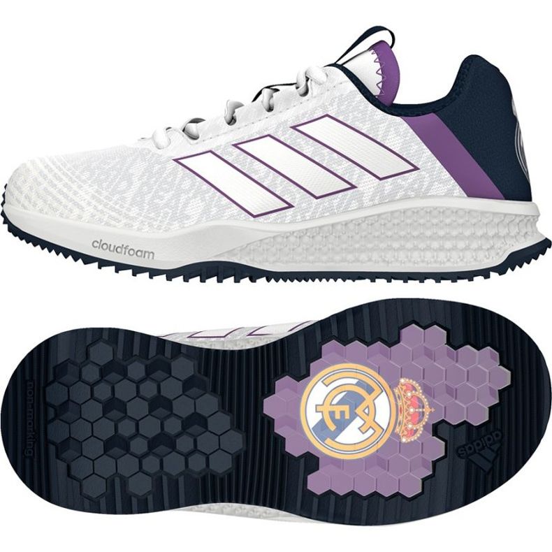 Pantofi Adidas Rapida Turf Real Madrid Fc Jr BA9699 alb alb 1