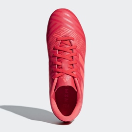 Ghete de fotbal Adidas Nemeziz 17.4 FxG Jr CP9207 roșu roșu 2