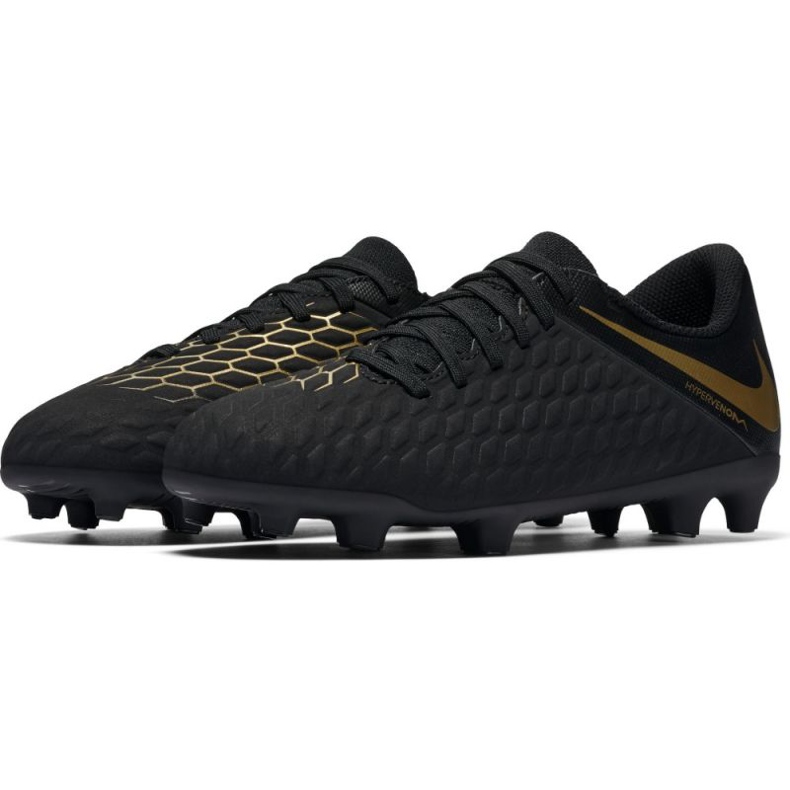 Ghete de fotbal Nike Hypervenom Phantom 3Club Fg Jr AJ4146-090 negru negru 2