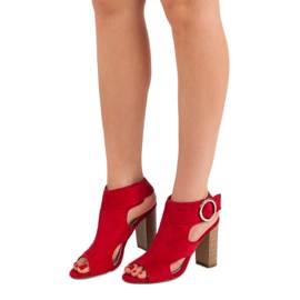 Erynn Sandale Roșii Pe O Bară roșu 1 Erynn Sandale Roșii Pe O Bară roșu 1