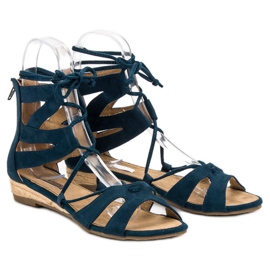 Corina Sandale romane bleumarin albastru 1