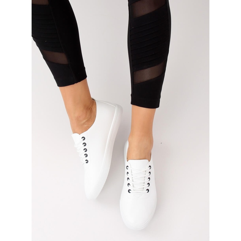 Adidași de damă albi WD009 ALB / MARI 2