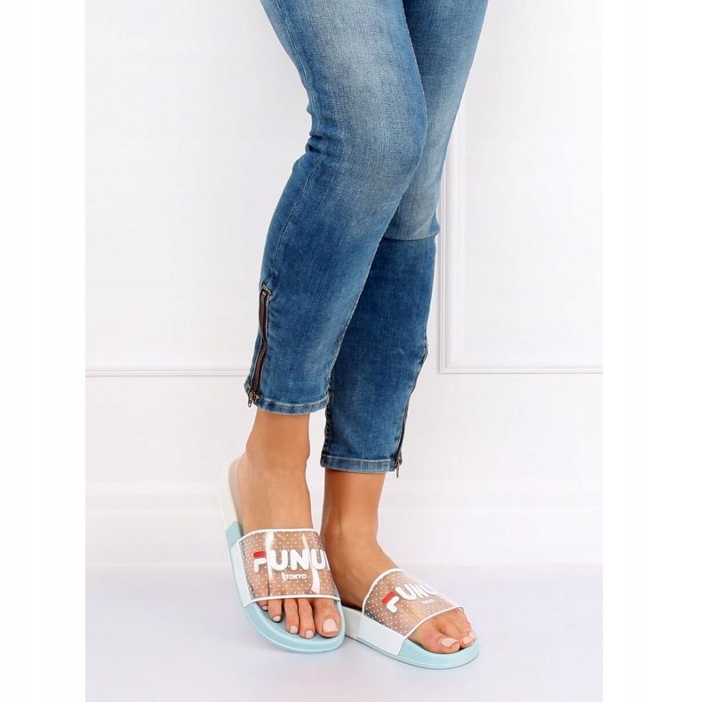 Albastru papuci albastru pentru femei ZD807 Albastru 1