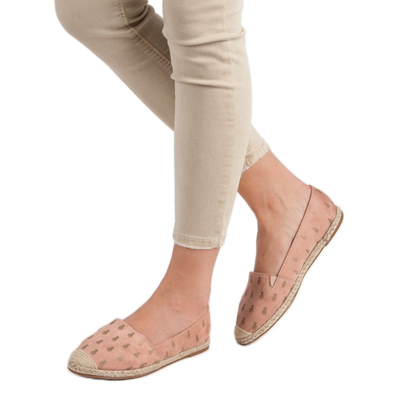 Lucky Shoes Espadrile cu pulbere în ananas roz 2 Lucky Shoes Espadrile cu pulbere în ananas roz 2