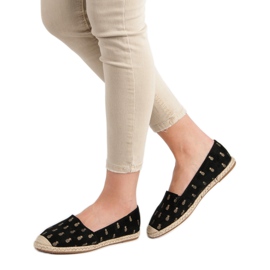 Lucky Shoes Espadrile Negre În Ananas negru 2 Lucky Shoes Espadrile Negre În Ananas negru 2