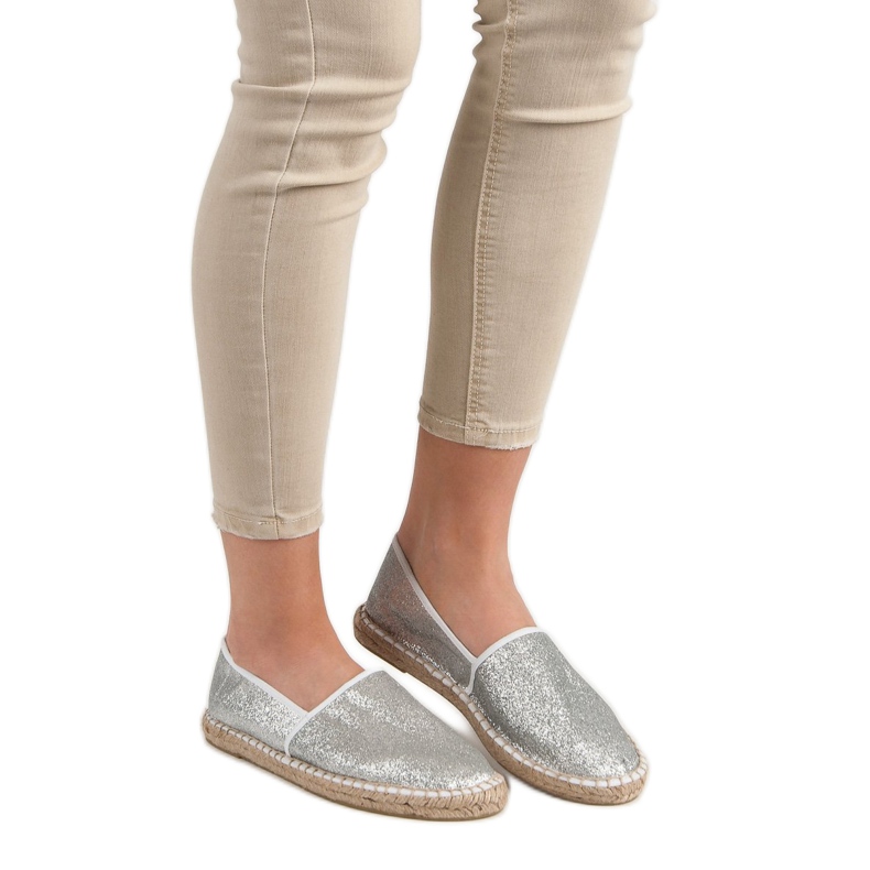Cm Paris Espadrile Glitter Silver gri 2 Cm Paris Espadrile Glitter Silver gri 2