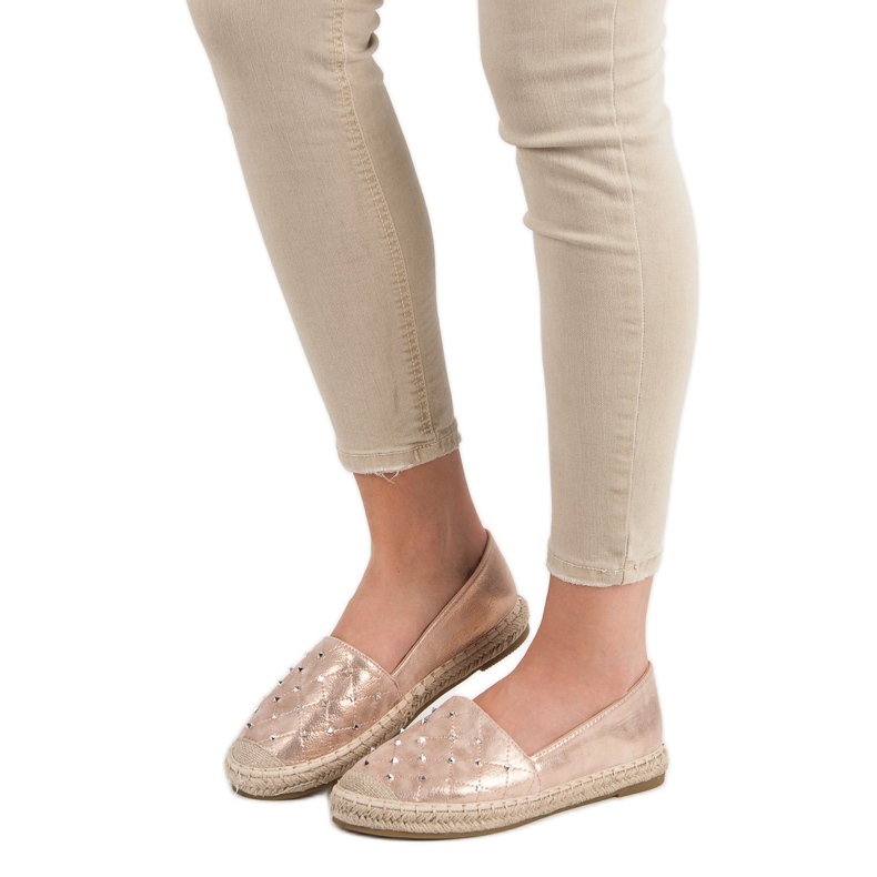 Lucky Shoes Espadrile cu jeturi roz 1