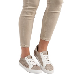 Adidași cu dantelă galben 1