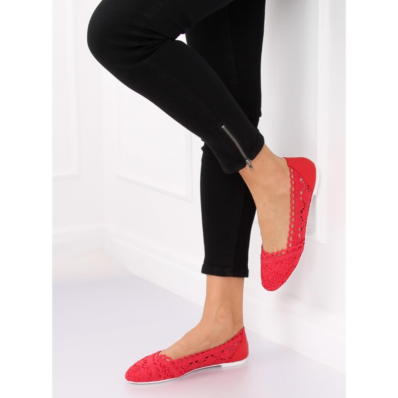 Ballerine ajurate roșii 4701 Roșu roşu 2