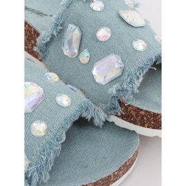 Papuci din denim albastru CK100 LT.BLU multicolor 4