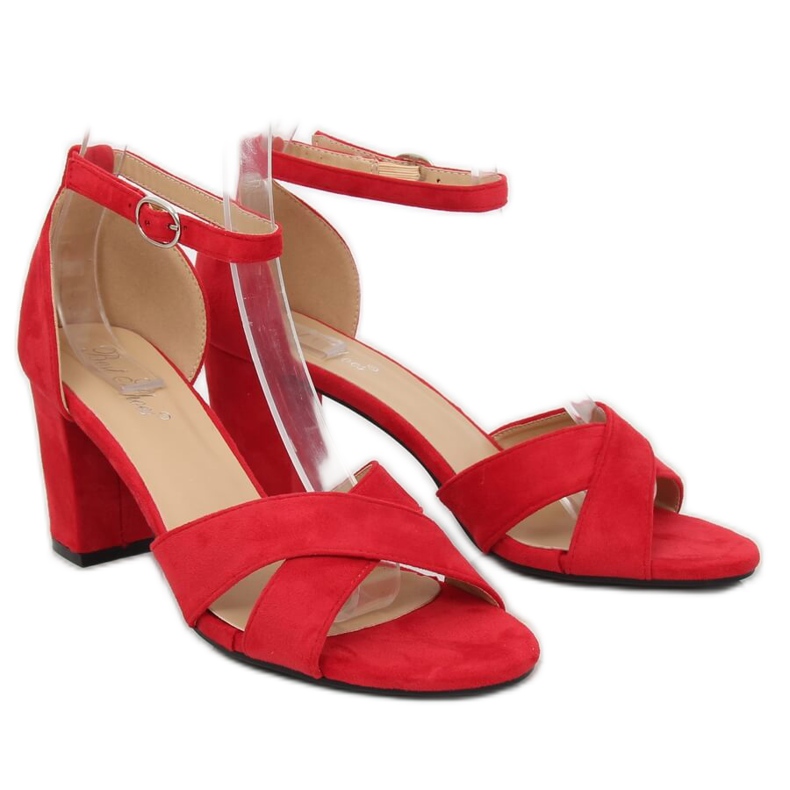 Sandale roșii FH-3M26 roșii pe stâlp roșu 1 Sandale roșii FH-3M26 roșii pe stâlp roșu 1