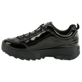 Adidași negri de patent negru 1