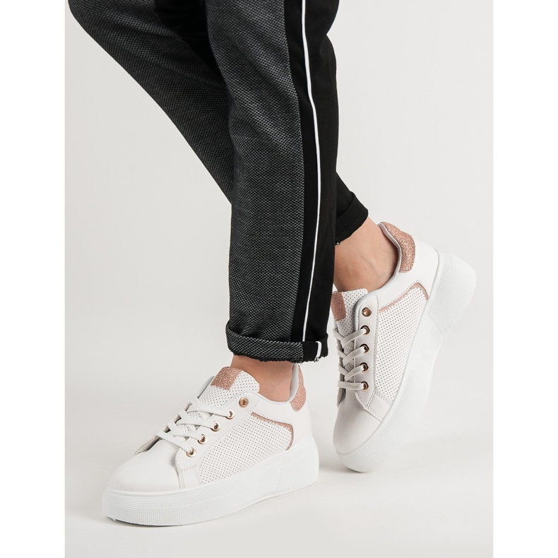 Încălțăminte sport cu sclipici alb 2 Încălțăminte sport cu sclipici alb 2