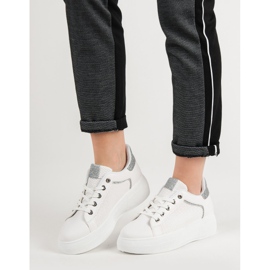 Încălțăminte sport cu sclipici alb 1 Încălțăminte sport cu sclipici alb 1