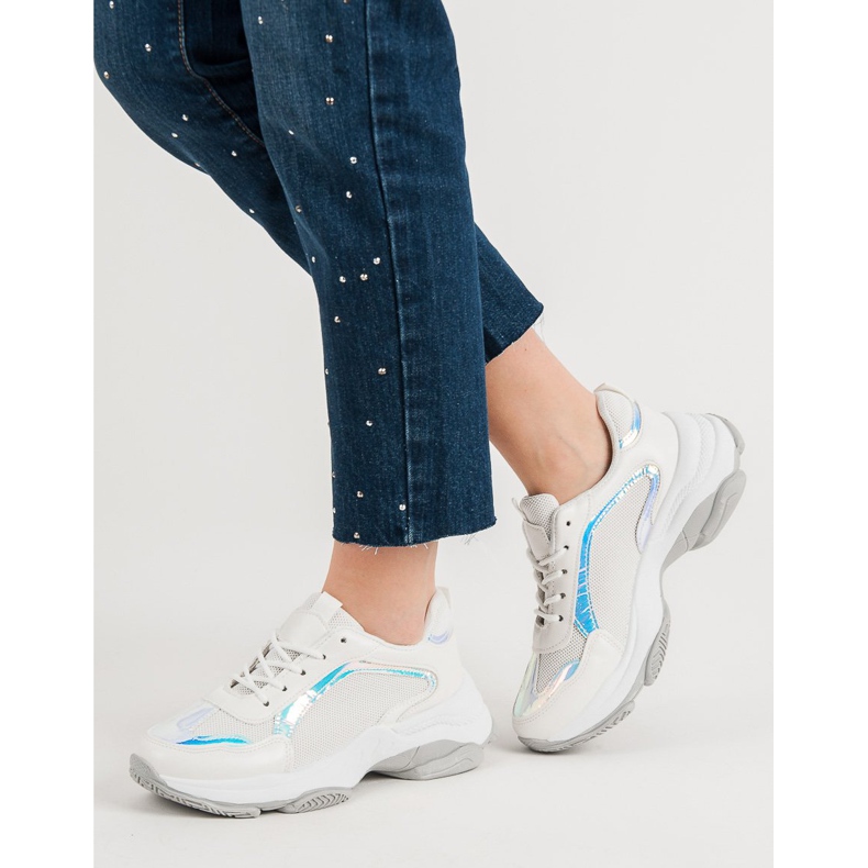 Renda Adidași la modă alb 2