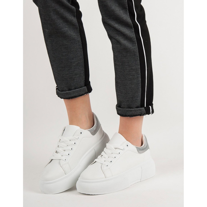 Renda Încălțăminte albă pe platformă 1