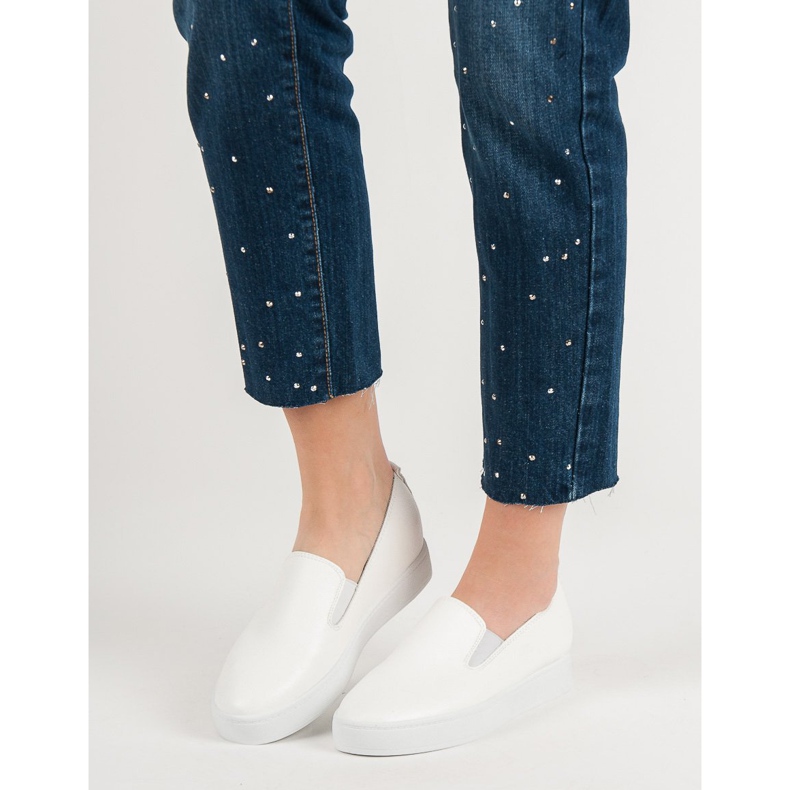 Sliponi clasici alb 2