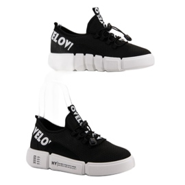 Încălțăminte sport cu dragoste cu manșetă negru 1 Încălțăminte sport cu dragoste cu manșetă negru 1