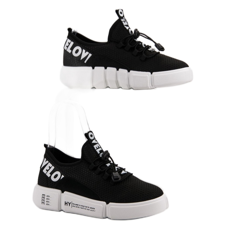 Încălțăminte sport cu dragoste cu manșetă negru 1 Încălțăminte sport cu dragoste cu manșetă negru 1