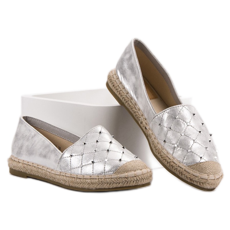 Lucky Shoes Espadrile cu jeturi gri 1 Lucky Shoes Espadrile cu jeturi gri 1