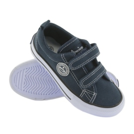 Adidasi American Club bleumarin cu două velcro alb albastru marin 4