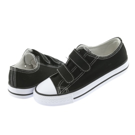 Adidași negri cu velcro Atletico alb negru 4