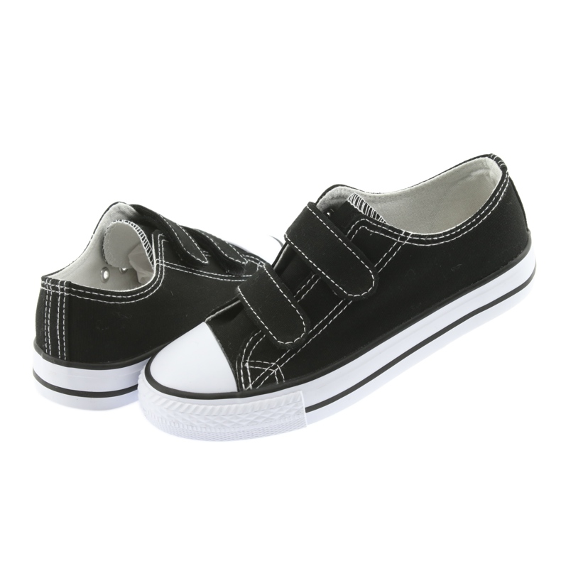 Adidași negri cu velcro Atletico alb negru 4