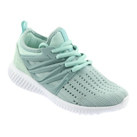 Branț din piele Bartek 58114 Pantofi sport menta alb verde 1 Branț din piele Bartek 58114 Pantofi sport menta alb verde 1