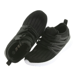 Branț din piele Bartek 58114 Pantofi sport negri alb negru 4