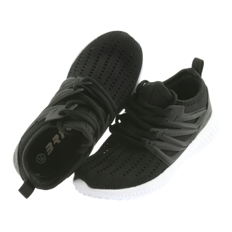 Branț din piele Bartek 58114 Pantofi sport negri alb negru 4 Branț din piele Bartek 58114 Pantofi sport negri alb negru 4