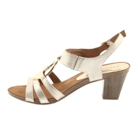 Sandale pentru femei Caprice cu o înfrumusețare 28308 oval auriu de aur 2