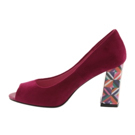 Pompe din piele de căprioară Sergio Leone 133 fuchsia roz 2