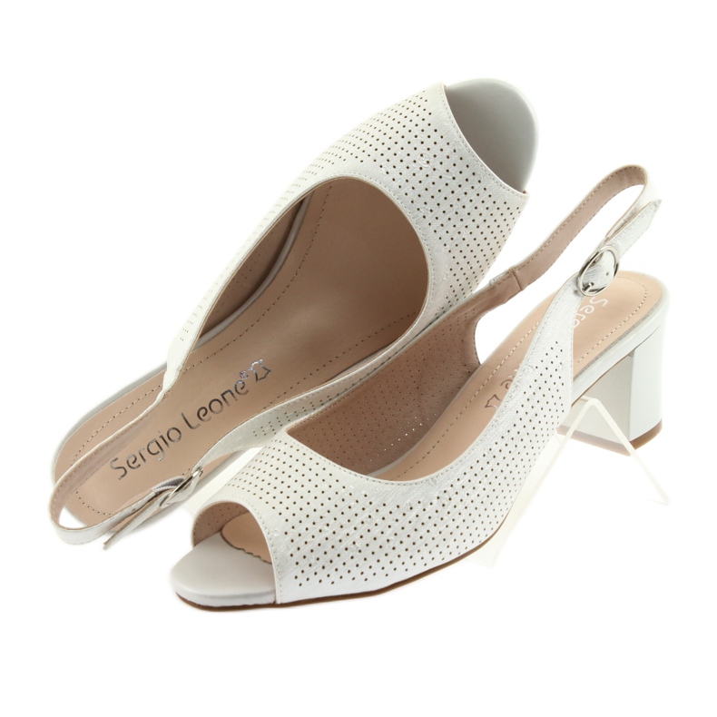 Sandale pe post de Sergio Leone 794 argintiu gri 5