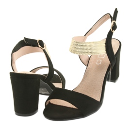 Sandale pe post Filippo 817 negru / auriu galben 4 Sandale pe post Filippo 817 negru / auriu galben 4