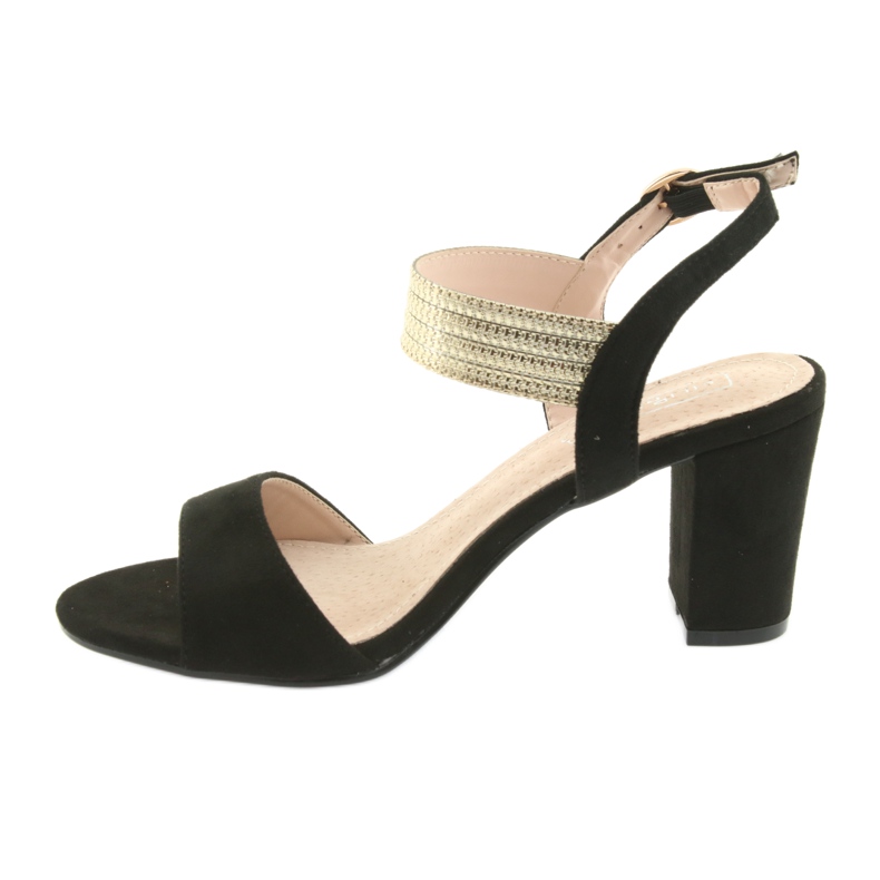 Sandale pe post Filippo 817 negru / auriu galben 2 Sandale pe post Filippo 817 negru / auriu galben 2