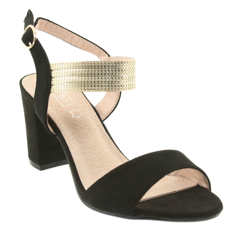 Sandale pe post Filippo 817 negru / auriu galben 1 Sandale pe post Filippo 817 negru / auriu galben 1