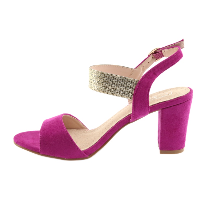 Sandale pe post de Filippo DS817 fucsia / auriu roz galben 2