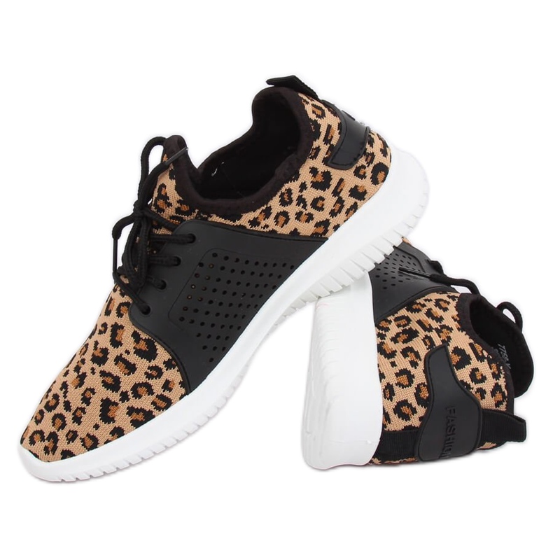 Adidași Leopard 7758-Y Leopard Print maro 1