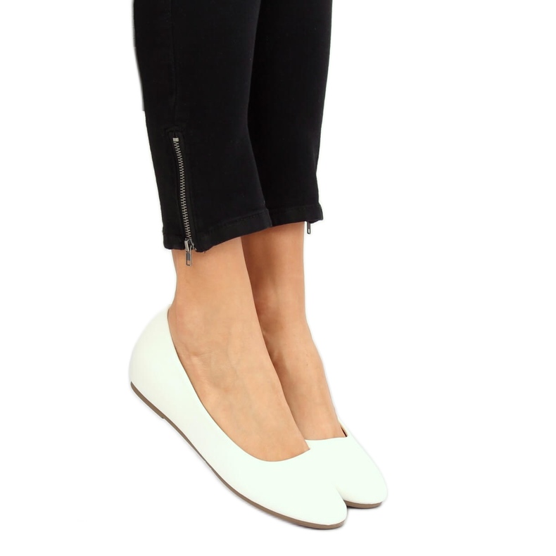 Balerini pană alb 7849-P Alb 1