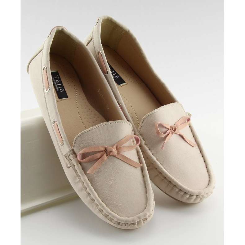 Mocasini clasice pentru femei bej 3145 Beige II-GAT 1