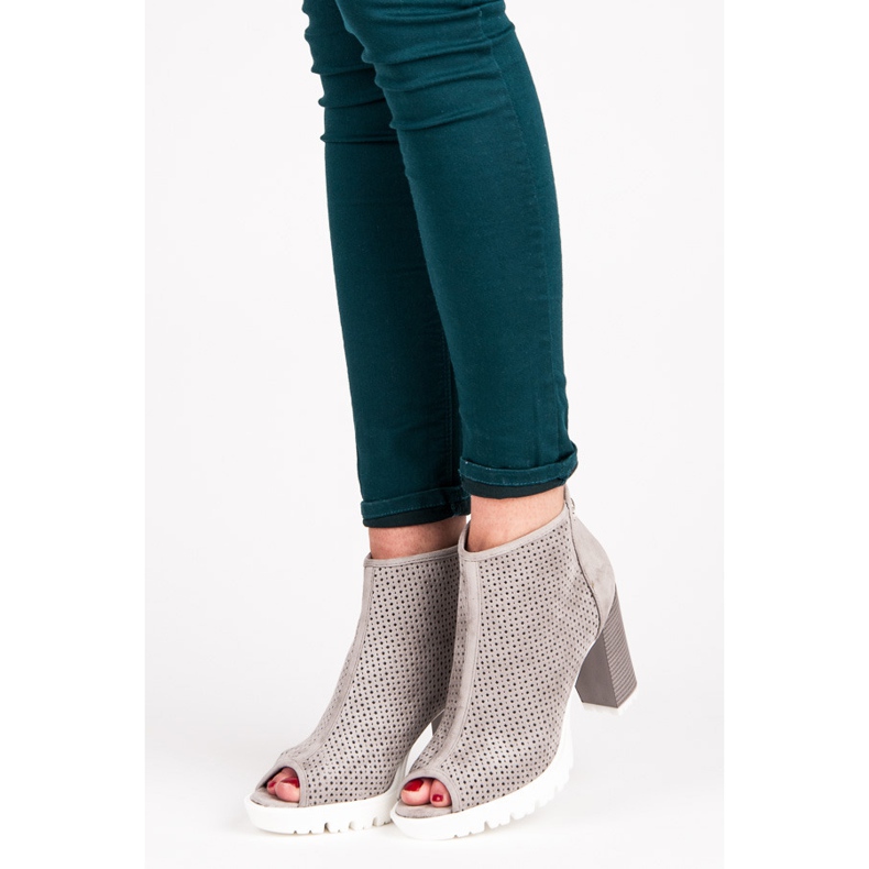 Vices Cizme Openwork Toe Open gri 1