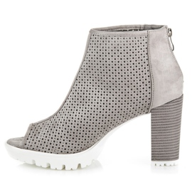 Vices Cizme Openwork Toe Open gri 3