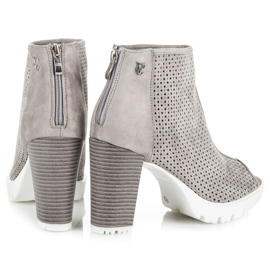 Vices Cizme Openwork Toe Open gri 4