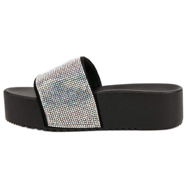 Marquiz Papuci la modă pe platformă negru gri 1