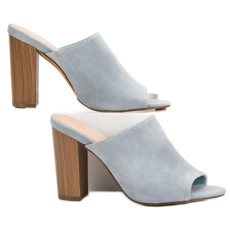 Kayla Sandale cu toc încorporate albastru 1