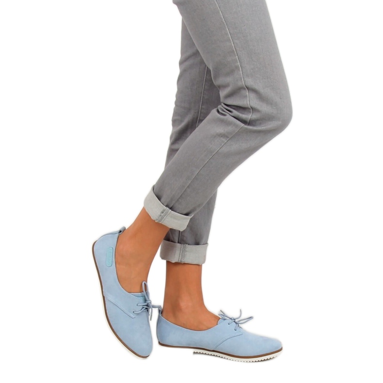 Albastru Mocasini albastru pentru femei 6907-BL Albastru 2