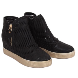 Adidași negri calați KL-261 Negru 1