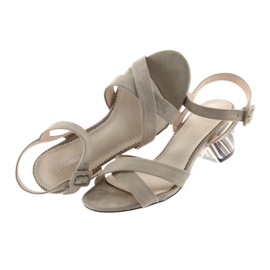 Sandal decorativ toc Filippo 818 bej 5